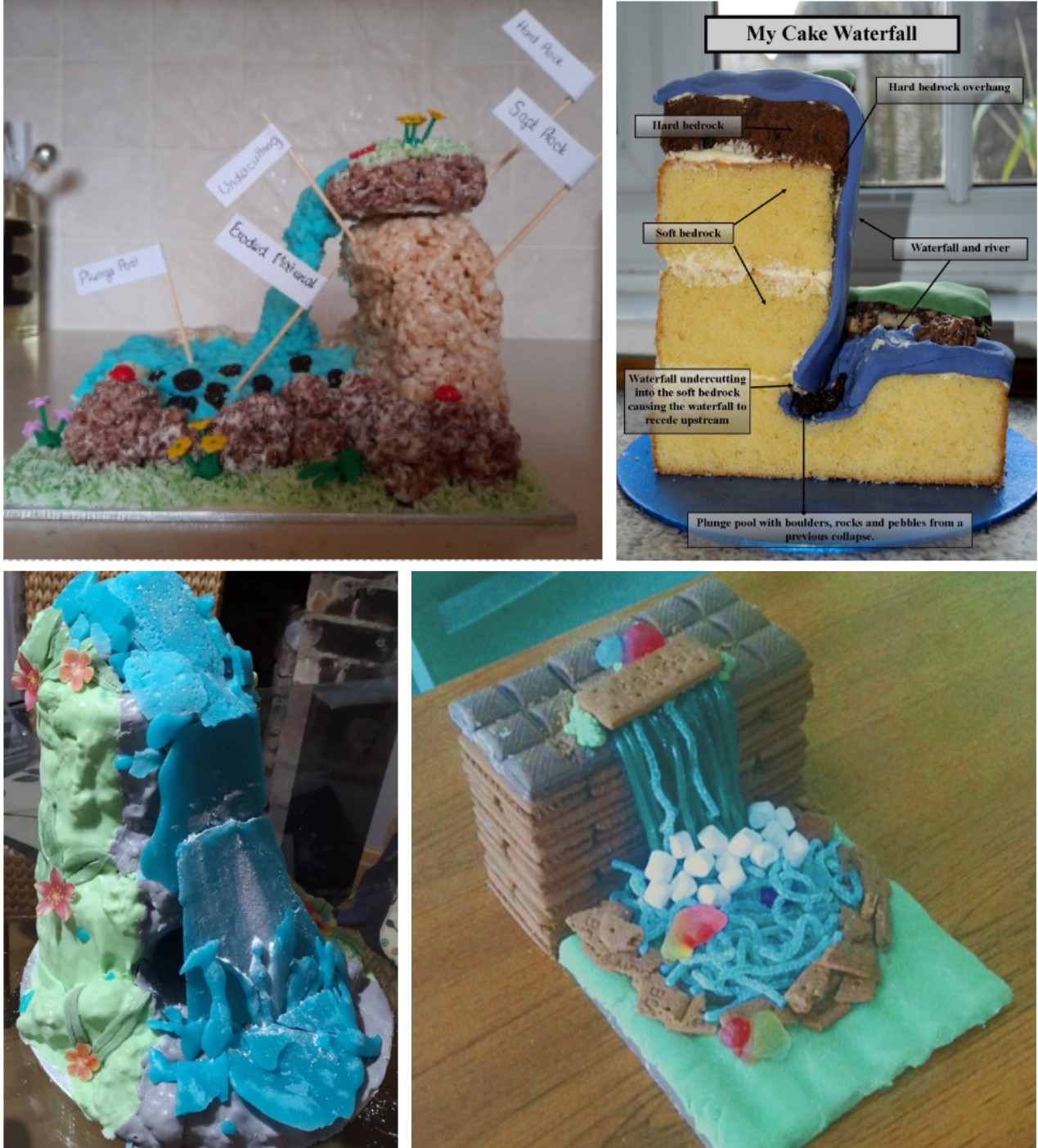 Waterfall cakes