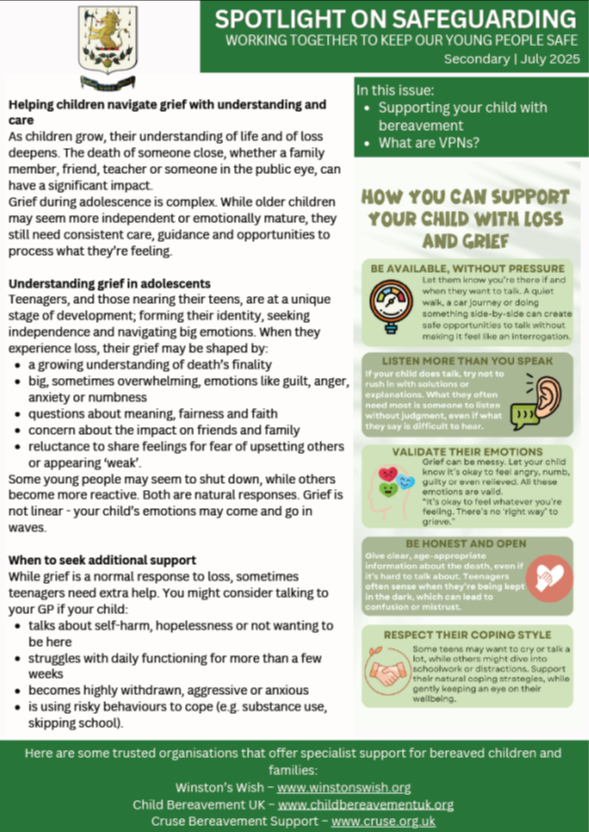 Image of a Safeguarding newsletter